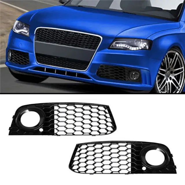 Stoßstange Nebelscheinwerfer Waben Gitter Kühlergrill Für Audi A4 B8 2009-2012