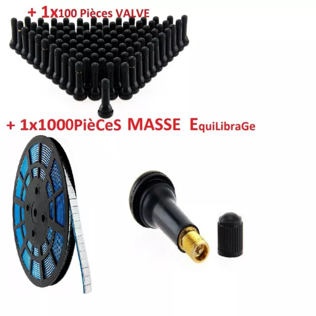 Masse Equilibrage ROULEAU 1000 PS + 100 PS VALVE PNEU - AVEC MASSE