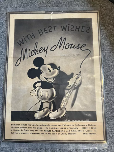 Rare 1930s Mickey Mouse Congoleum Rugs Premium Picture - Walt Disney Enterprises