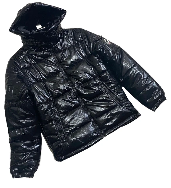 Mens High shine panel puffer jacket 2
