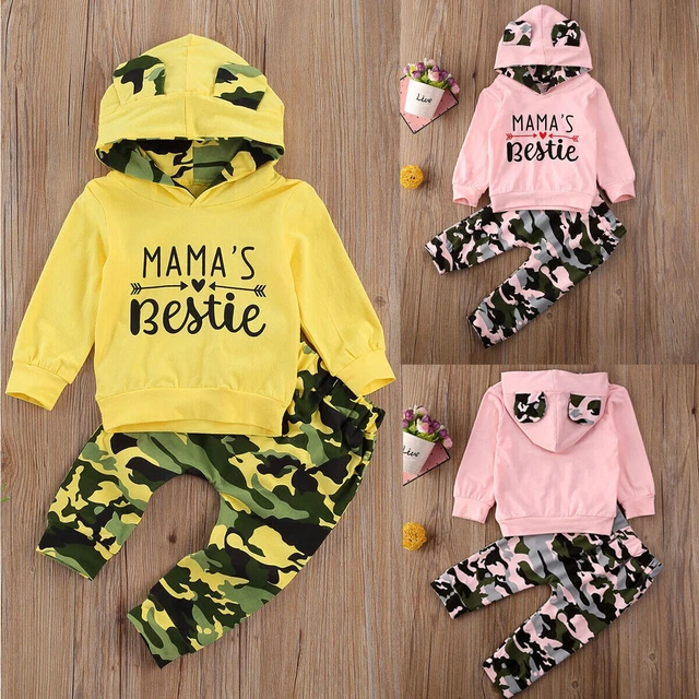 Abbigliamento neonata bambina top floreale con cappuccio pantaloni abiti per bambini set tuta