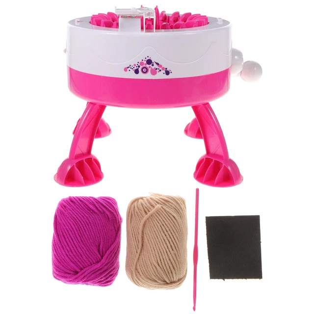Mini kit de máquina de tejer para niños telar máquinas herramientas de coser lindo juguete hágalo usted mismo