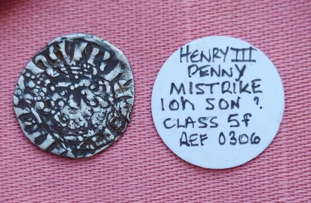 Henry III Long Cross Penny - Huge Mistrike - Ioh son ? - Class 5f