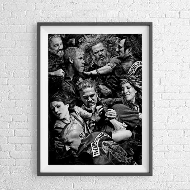 SONS OF ANARCHY CAST TV SHOW POSTER PICTURE PRINT Sizes A5 to A0 **NEW**