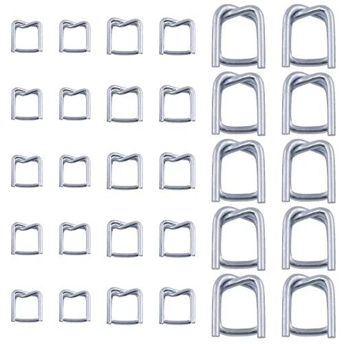 60Pcs 1/2 Metal Wire Buckles, Heavy Duty Reusable Buckles Bandi...