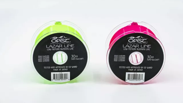 OPST Pure Skagit LAZER green orange pink 50 Meter 25 - 50lb Lazer Running Line