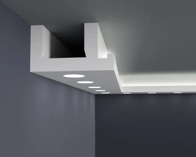 18m PARA HALÓGENOS - LED Luz Construcción Perfil Spot para Iluminación Indirecta