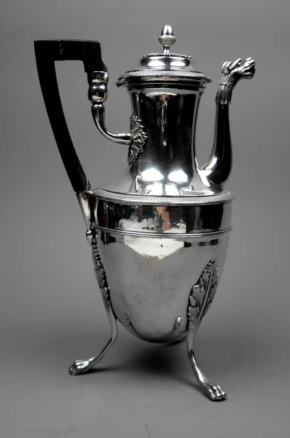 Kaffeekanne (Tripode), 950er Silber, Ende 18. Jhdt., Paris, Nicolas-Richard Mass