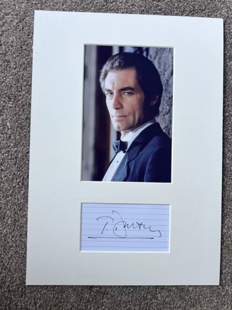 Timothy Dalton autograph Signed Page James Bond 007