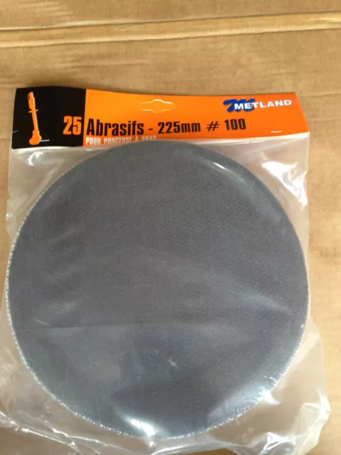 Disque abrasif velcro 10 trous 225 mm pour ponceuse girafe Grain 120 -  Qualité Pro Klingspor (Lot de 10)