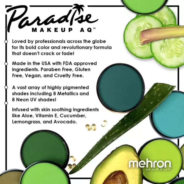 Mehron Paradise Makeup AQ, Professional Face and Body Paint, (7 g) - All Colors 3