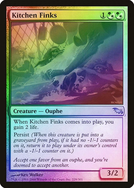 Kitchen Finks FOIL Shadowmoor PLD White Green Uncommon MAGIC CARD ABUGames