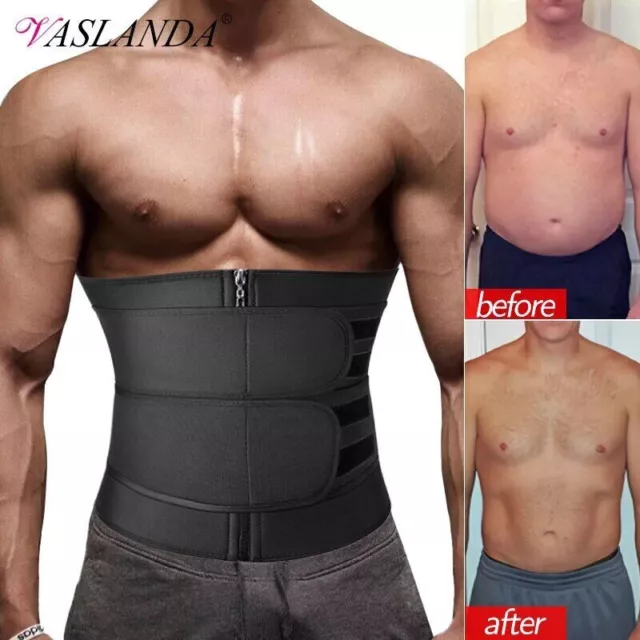 Men  Weight Loss Slimmer Sauna Sweat Waist Trainer Corset Slimming Body Shaper