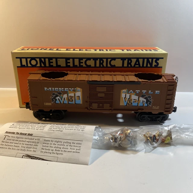 LIONEL TRAIN MICKEY Mouse, Bad Pete Animated Box Car, NIB, W/Figurines