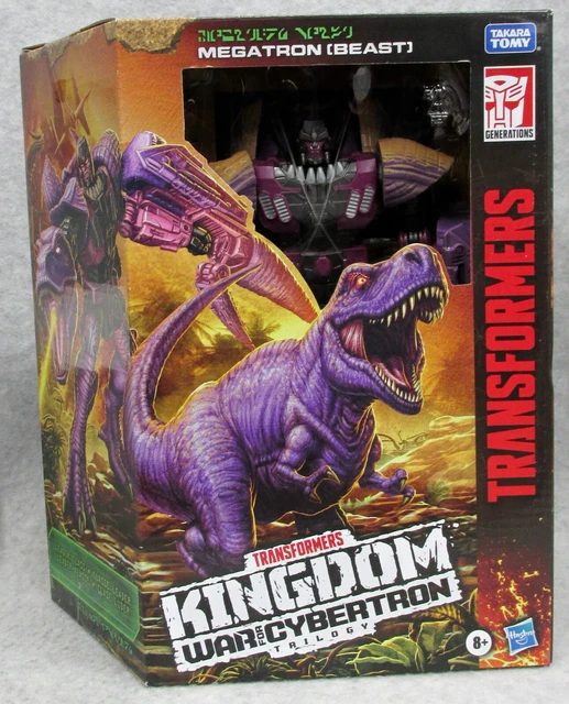 TRANSFORMERS KINGDOM MEGATRON Beast Wars Trex Leader class Decepticon
