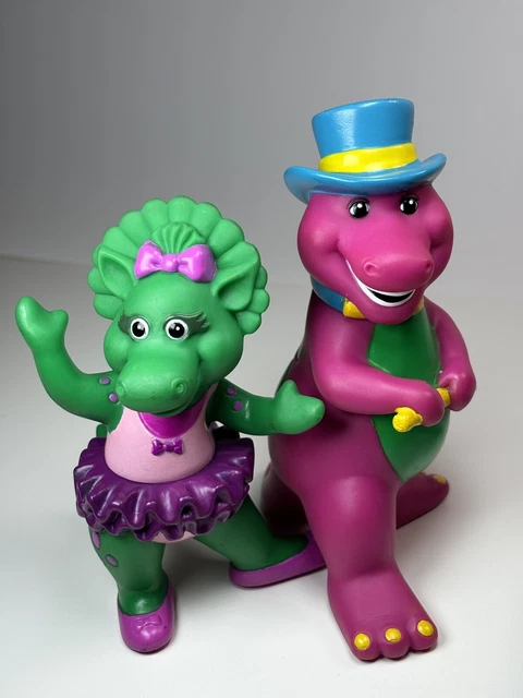 RARE 5& BABY Bop Ballerina & Barney Top Hat PVC Figure Barney & Friends ...