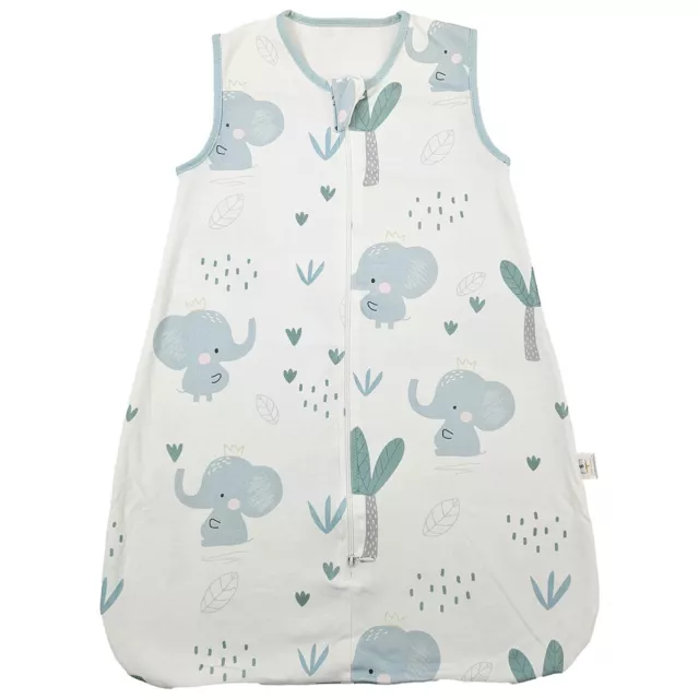 Babyschlafsack Elephant 0,5 Tog für Neugeborene, 100% Baumwolle, Sommer