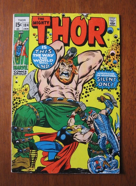 MIGHTY THOR #184 Classic Marvel Comic Book 1971 Silent One Nice Mid-Grade