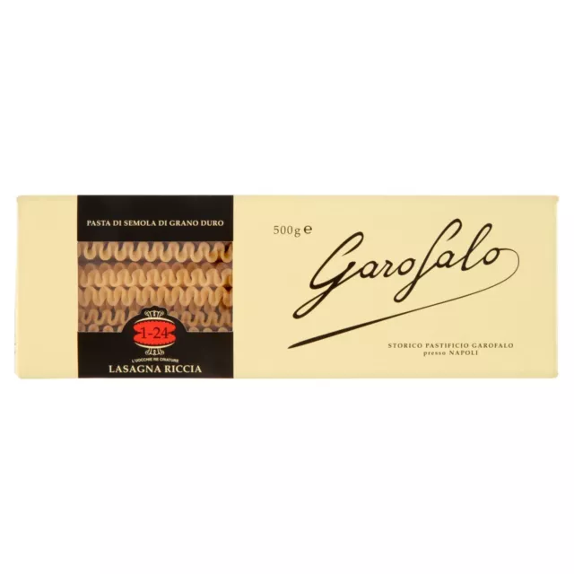 Pasta Garofalo Lasagne Riccia Grano Duro Semola Vegana 16x500g NUOVO MHD 11/24