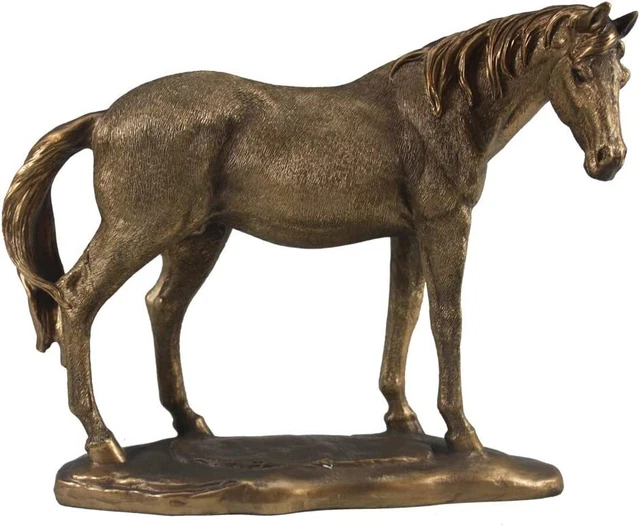 Comfy Hour Farmhouse Collection Resin 8" Brown Copper Horse Desktop Decoration