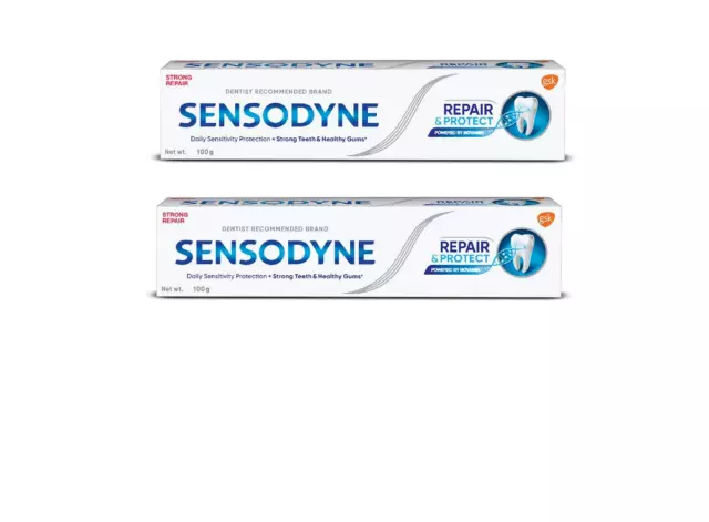 Sensodyne Dentifrice Réparer et Protéger avec Novamin 100gm x 2 (Lot de 2)