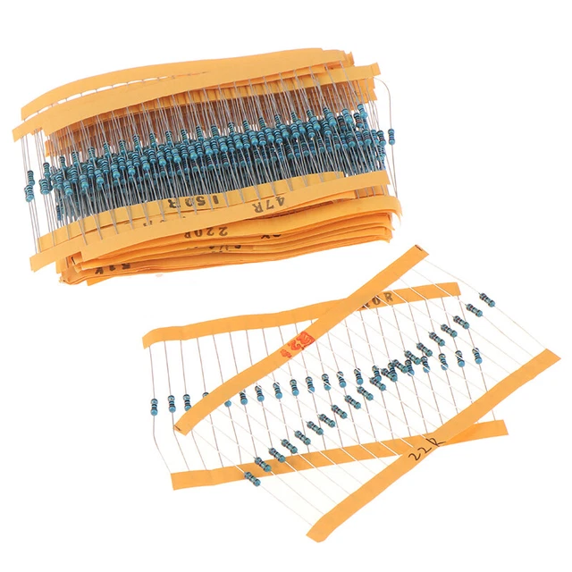 Resistor Pack R Pack 600PCS 30 KINDS Value Metal Film Resistor pack 1/4W 1% Resistor ...