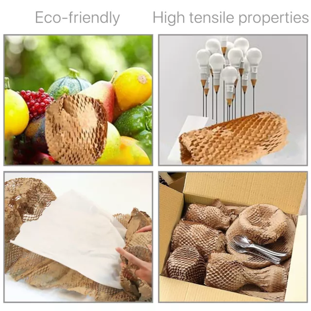Brown Honeycomb Packaging Kraft Paper Roll Packing Wrapping for Gifts Moving