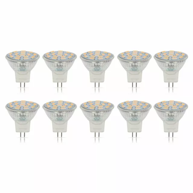 [10 Pack] LED MR11 3W 20W 12V Halogen Replacement GU4 Bi-Pin 3000K Soft White