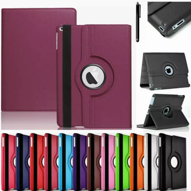 NEW 360 Rotating Wallet Cover PU Leather Folio Case for Apple iPad 10.2" 7th Gen