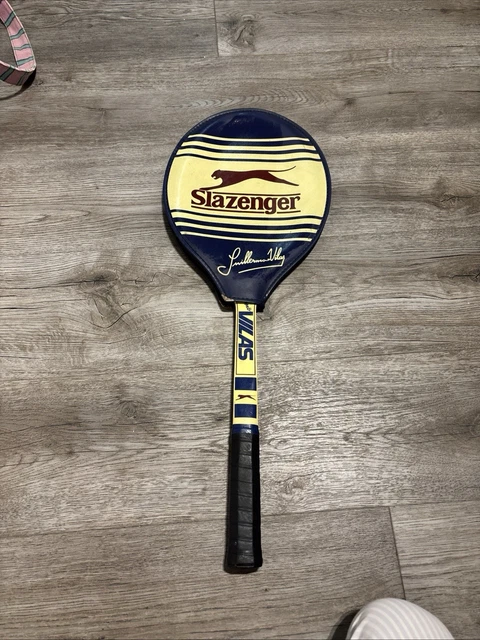 Slazenger raquette bois Guillermo Vilas autograph wooden raket 70