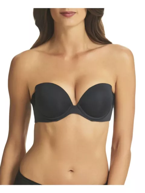 FINE LINES Intimates Black Molded Cups Medium Support Low Strapless 34E