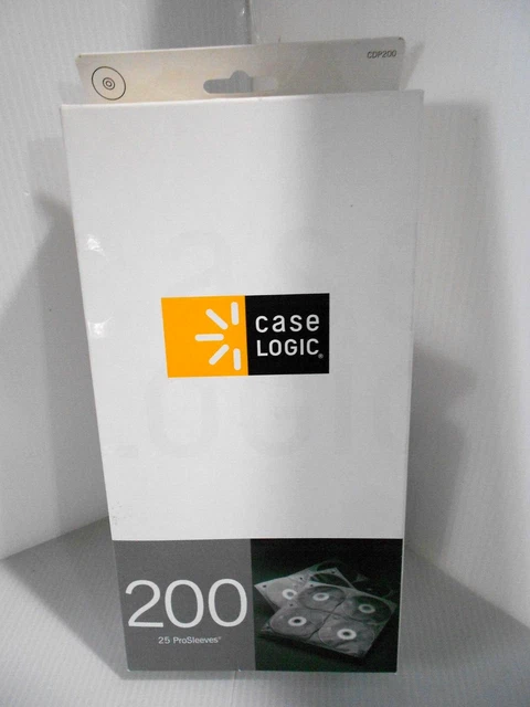 Case Logic 2 Sided CD Storage Sleeves for Ring Binder, 200 25 ProSleeves CDP200