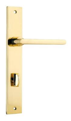 IVER polished brass Baltimore lever handles & backplates,240 x 38 mm,85 mm pitch 3