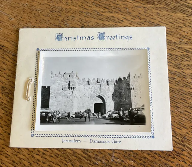 1950s Christmas Card Photo Flowers From The Holy Land