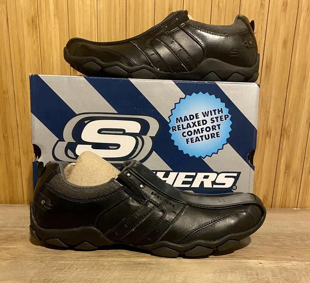 NIB MENS SKECHERS Street Wear 210276 Blk Crowder Armel Slip On