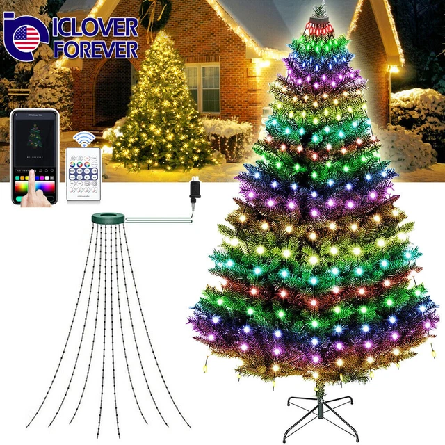 160LED CHRISTMAS TREE Light String Waterfall Waterproof Party Xmas