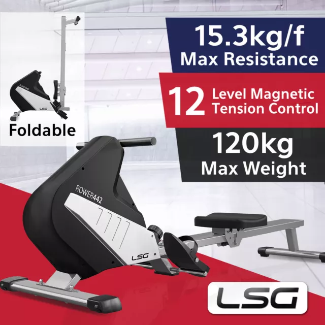 Lifespan Fitness LSG Magnetic Rowing Machine #Exercise Rower 12 Level Tension