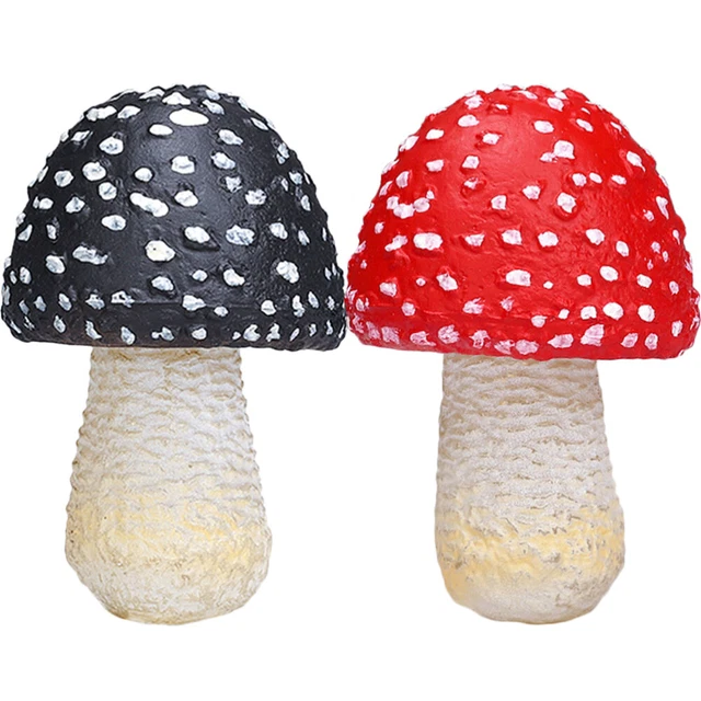 2pcs Simulation Miniatur Pilz Garten Terrasse Rasen Mikroharz Ornamente