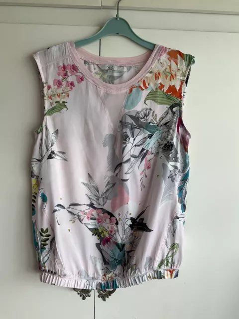 Next Women`s Blouse T-Shirt Top Size-8 Floral 100% Polyester