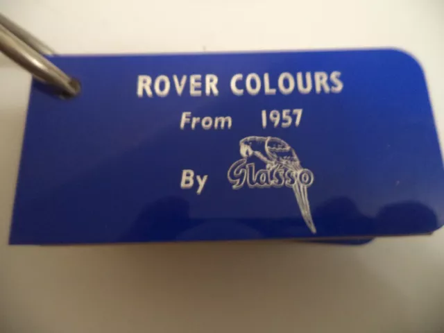 Glasso Gipgloss Paint Swatches Colour Chips Codes Rover Collectable From 1964