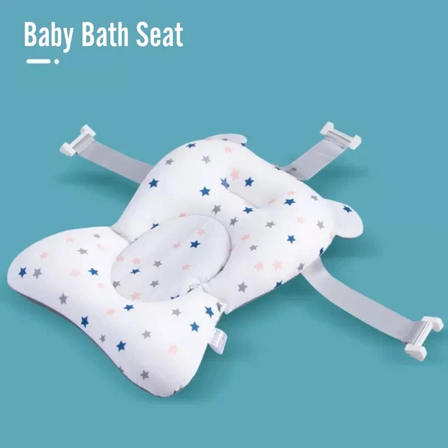 Baby bath seat support mat foldable baby bath tub pad & chair soft baby cushion