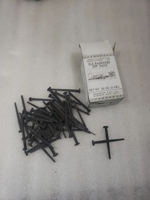 1 lb Old Fashioned Cut Nails - Tremont Nail Company - 8D Wrought Head 21/2”