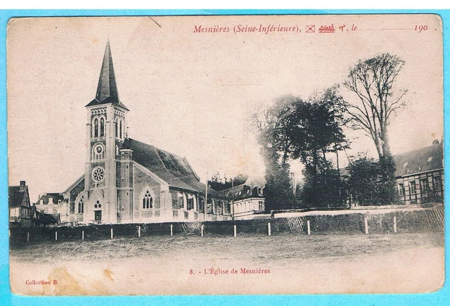 C13094 - Une Carte Postale Ancienne  MESNIÈRES  L'église de Mesnières