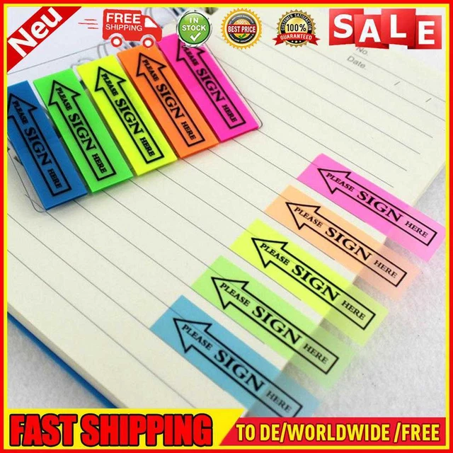 100pcs Memo Pad Rectangle Plastic Cement 5 Colors for Store School Office Desk