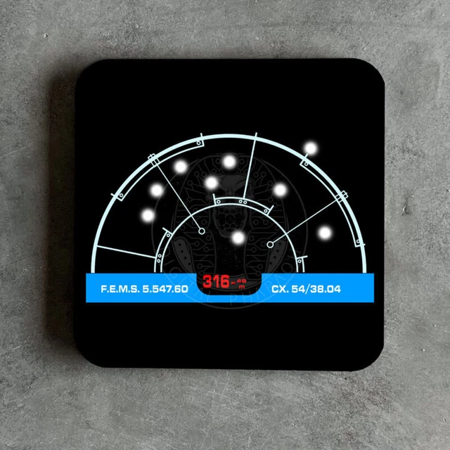 Aliens Inspiré Mouvement Tracker dessous de Verre Nostromo Weyland Yutani LV426