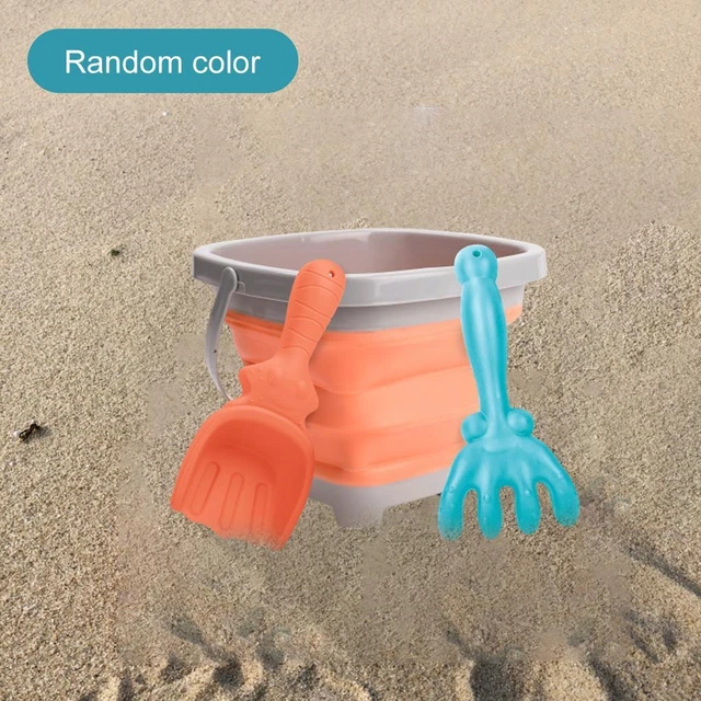 Seaux de Plage Pliables pour Enfants Seaux de Sable En Plastique avec Râteau et