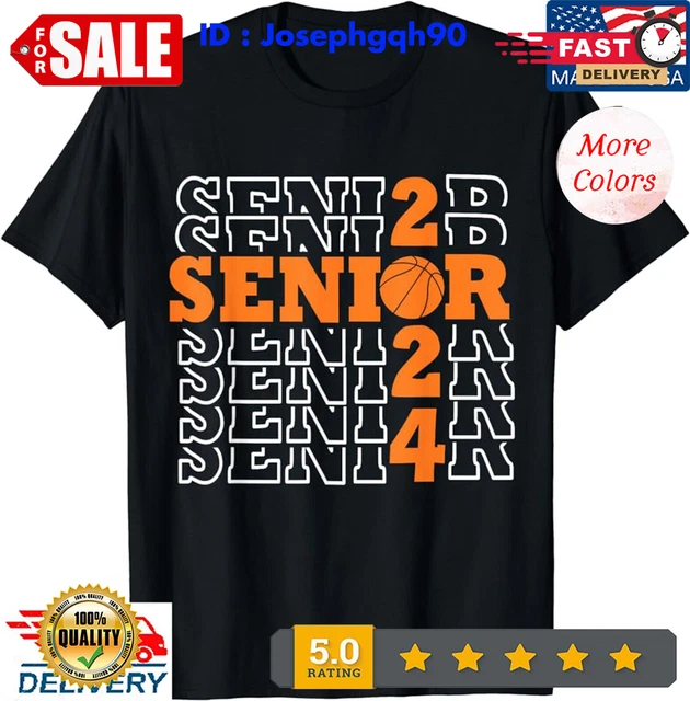 SENIOR 2024 BASKETBALL Class of 2024 team player school TShirt, Unisex