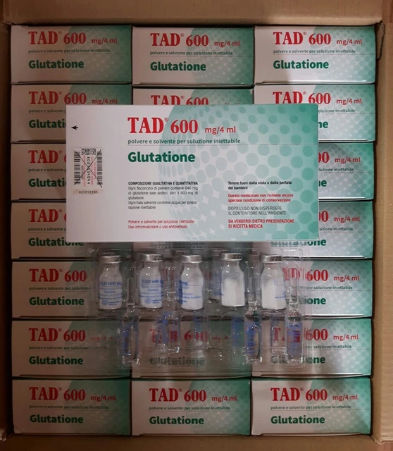 ORIGINAL TAD 600 mg/ml Glutatione Biomedica Foscama 10vials from Italy  £55.00