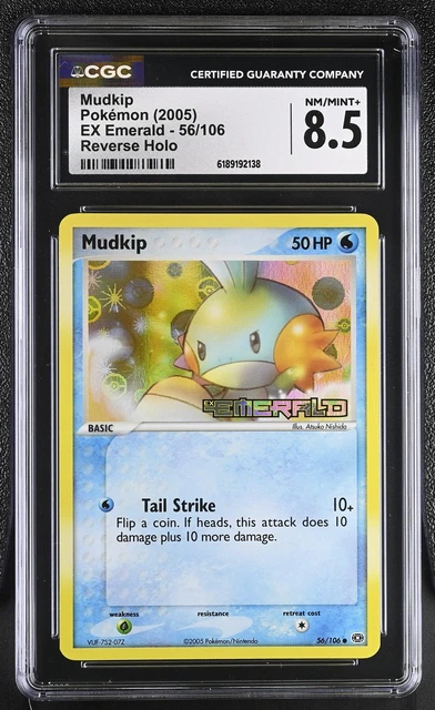 MUDKIP 56/106 EMERALD Stamped Reverse Holo Pokemon TCG NM