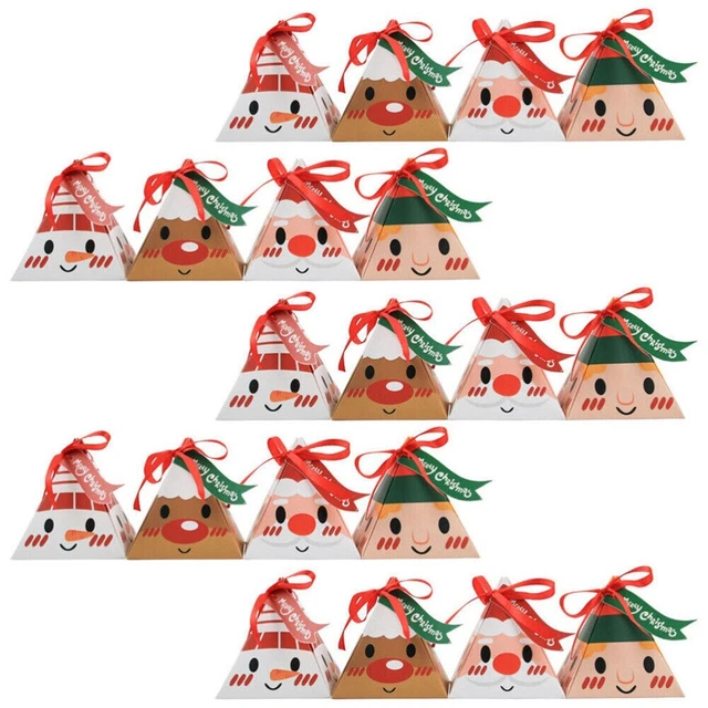 24XChristmas Cadeau Boîtes Creative Santa Bonbon Sucré Boite Noël Fête Mariage